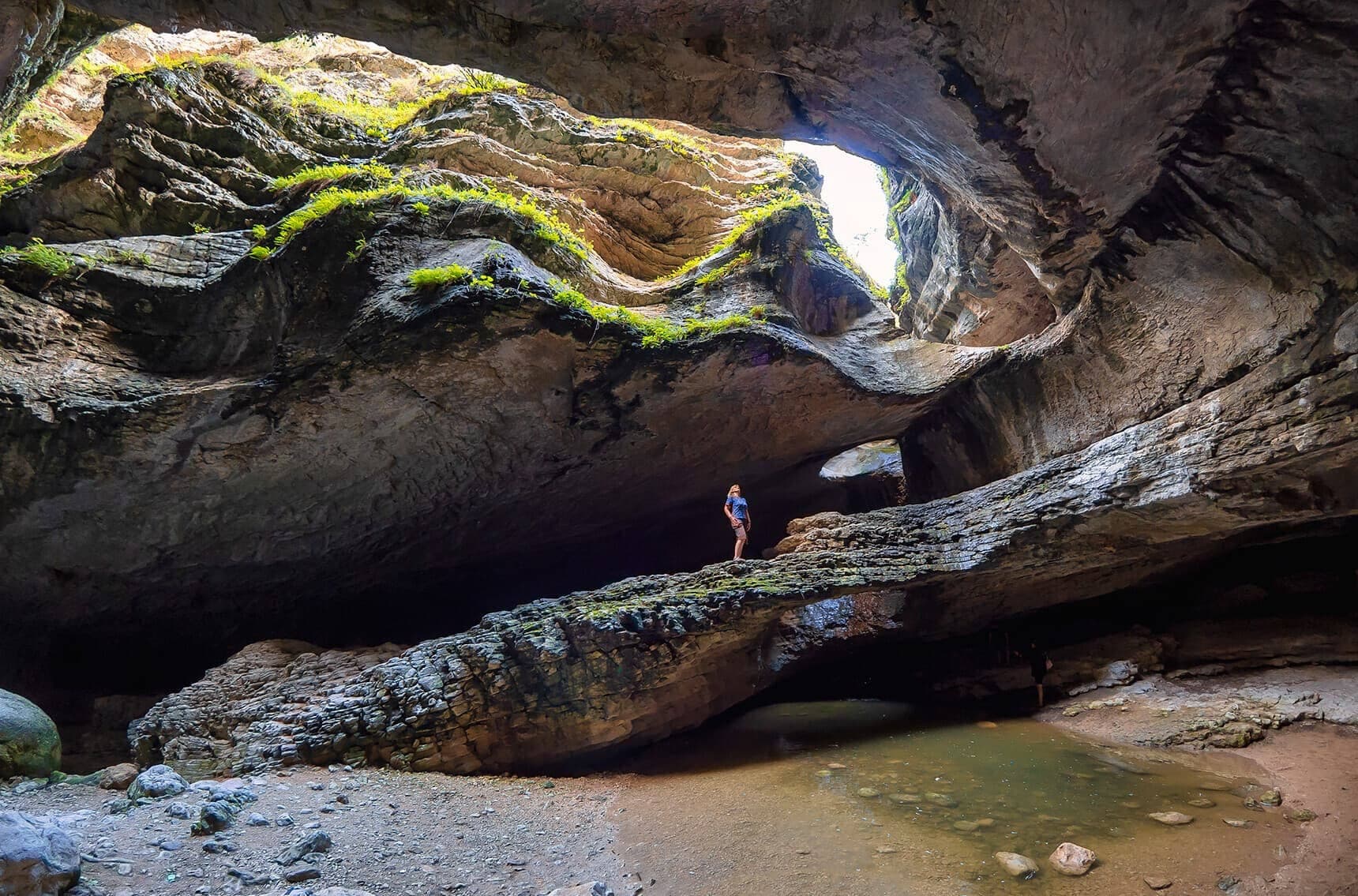Salta Waterfall. An underground wonder of nature